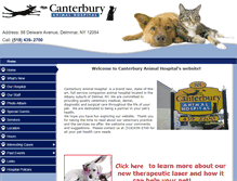 Tablet Screenshot of canterburyvet.com